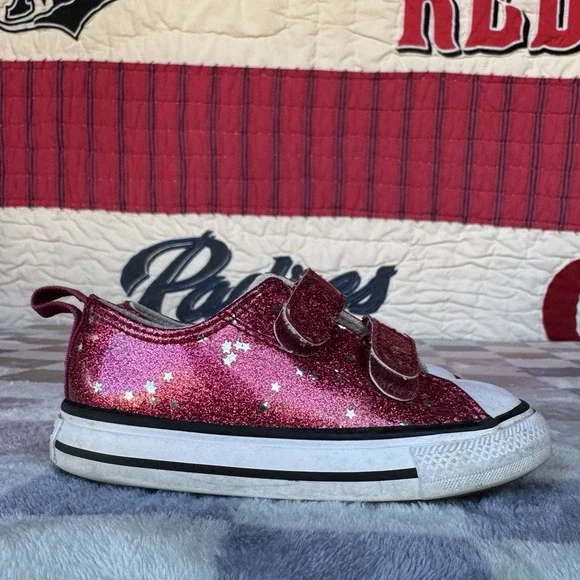 Size 7c - Converse Kids Chuck Taylor All Star Glitter Easy On (infant/Toddler) - Picture 3 of 7